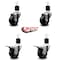 Service Caster 3'' Phenolic Swivel 1-7/8'' Expanding Stem Caster Set 2 Total Lock Brakes, 4PK SCC-EXTTL20S314-PHR-2-S-2-178 - alternate 5
